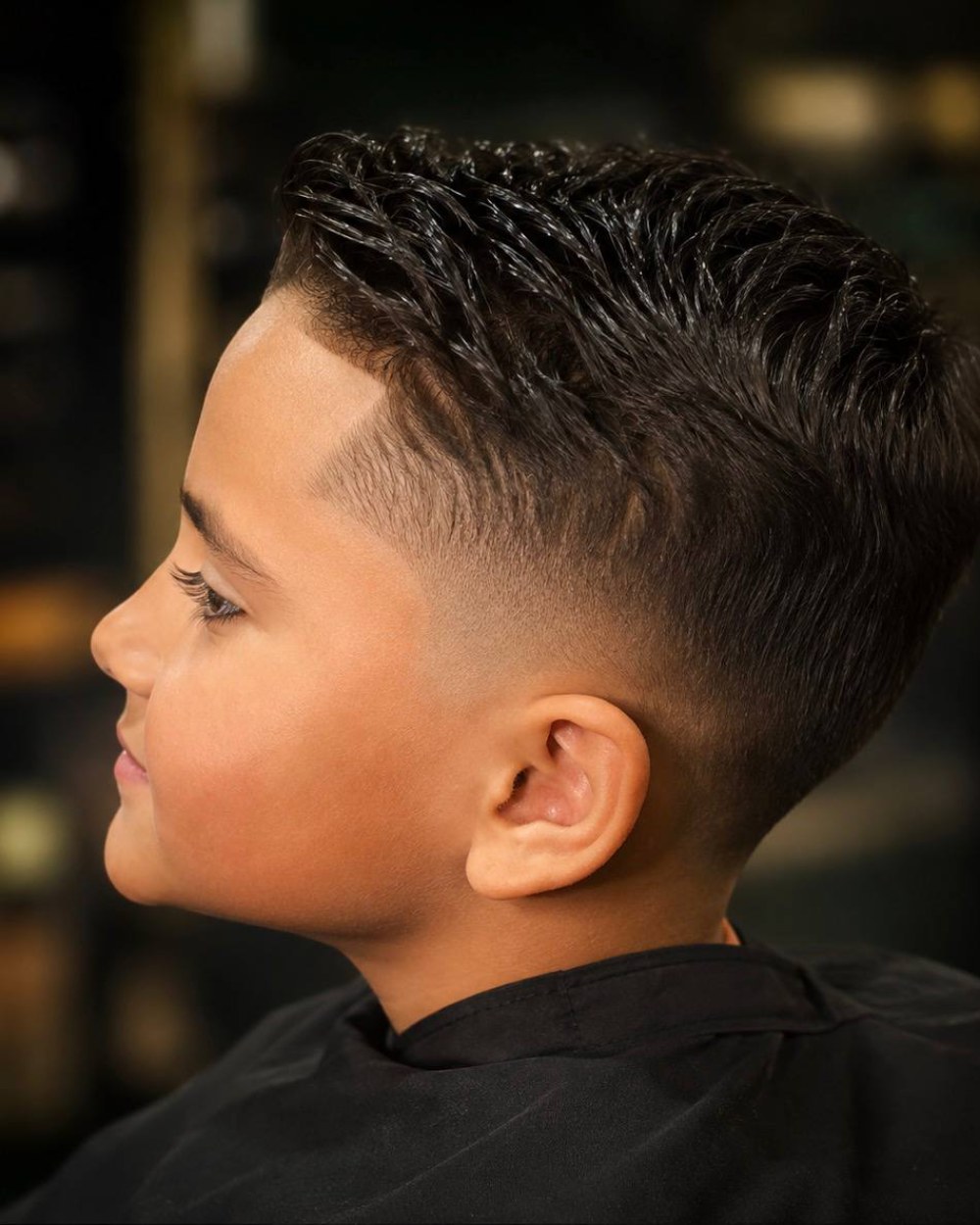 A kids skin fade, cut at Crew Barbers